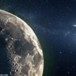 imagem da Lua Crescente em 07/12/2024 com 40% de iluminação