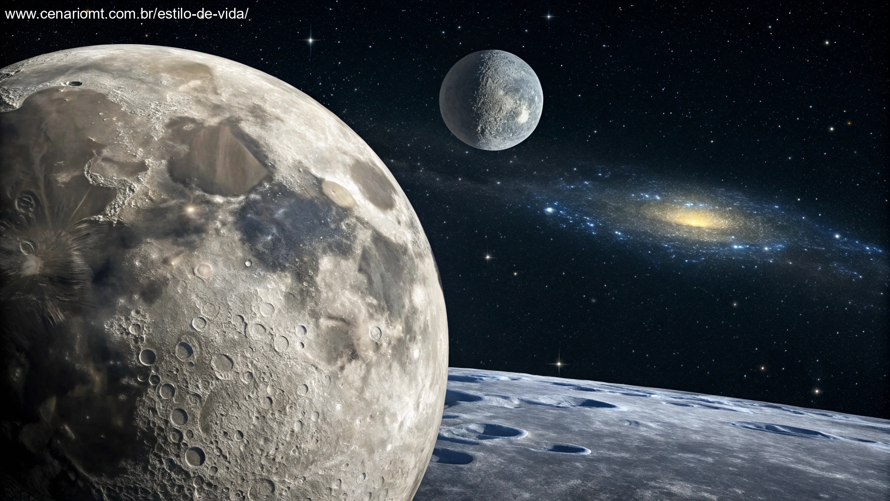imagem da Lua Gibosa Crescente em 14 de dezembro de 2024 com 99.0% de iluminação