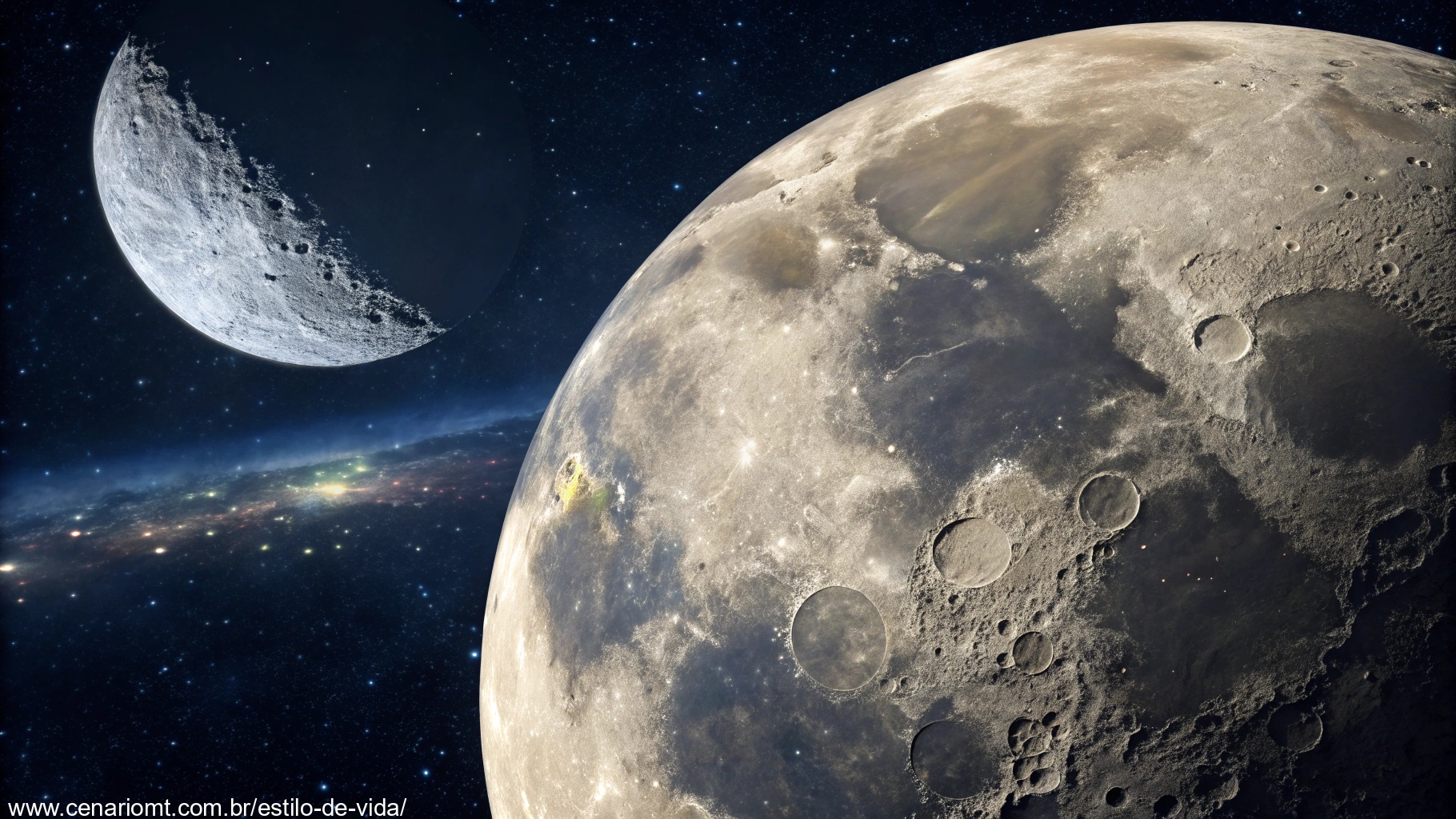 Imagem da Lua Gibosa Minguante em 15 de dezembro de 2024, com 100% de iluminação e detalhes das crateras.