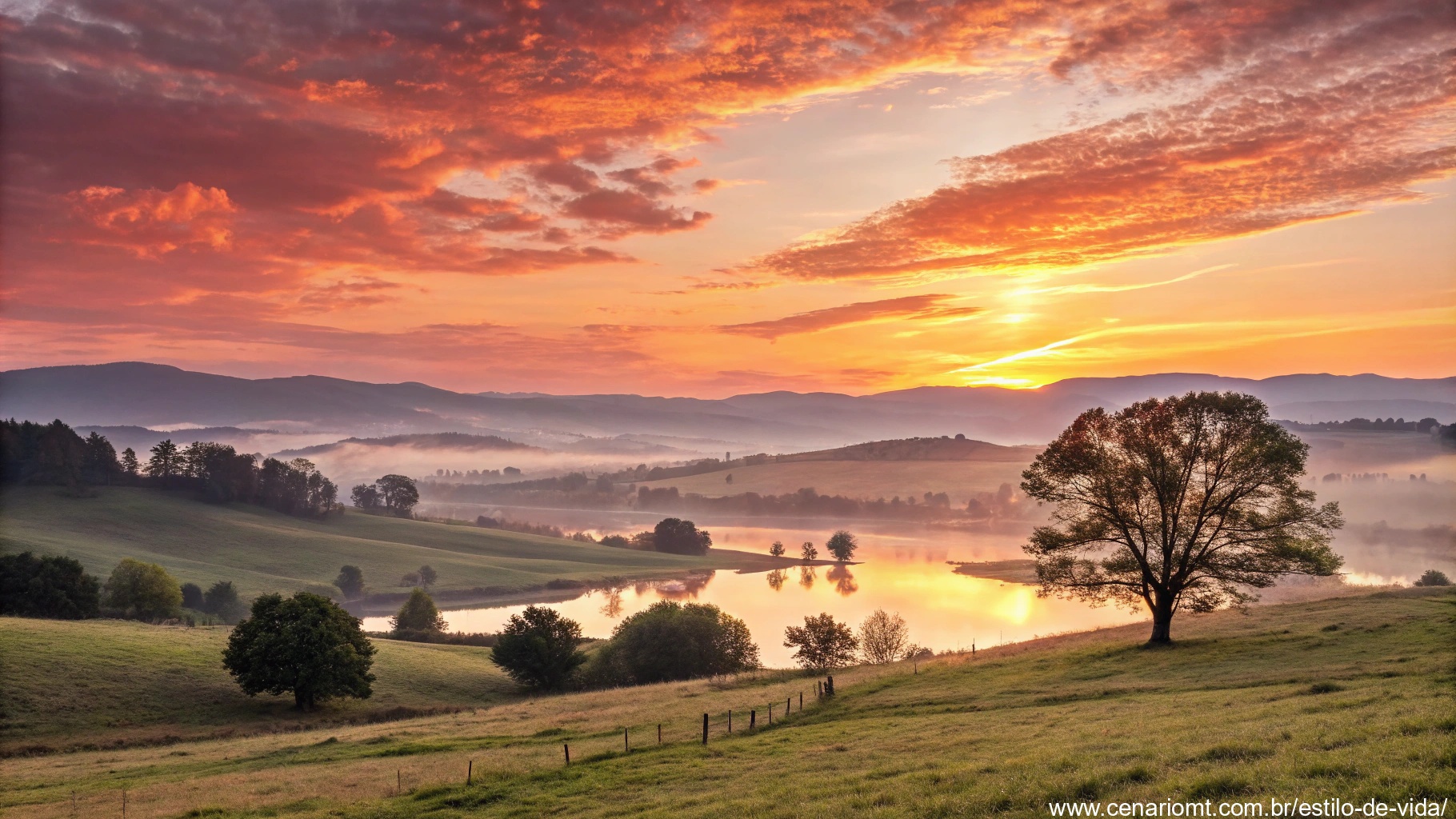 imagem de um nascer do sol inspirador para começar o dia com motivação