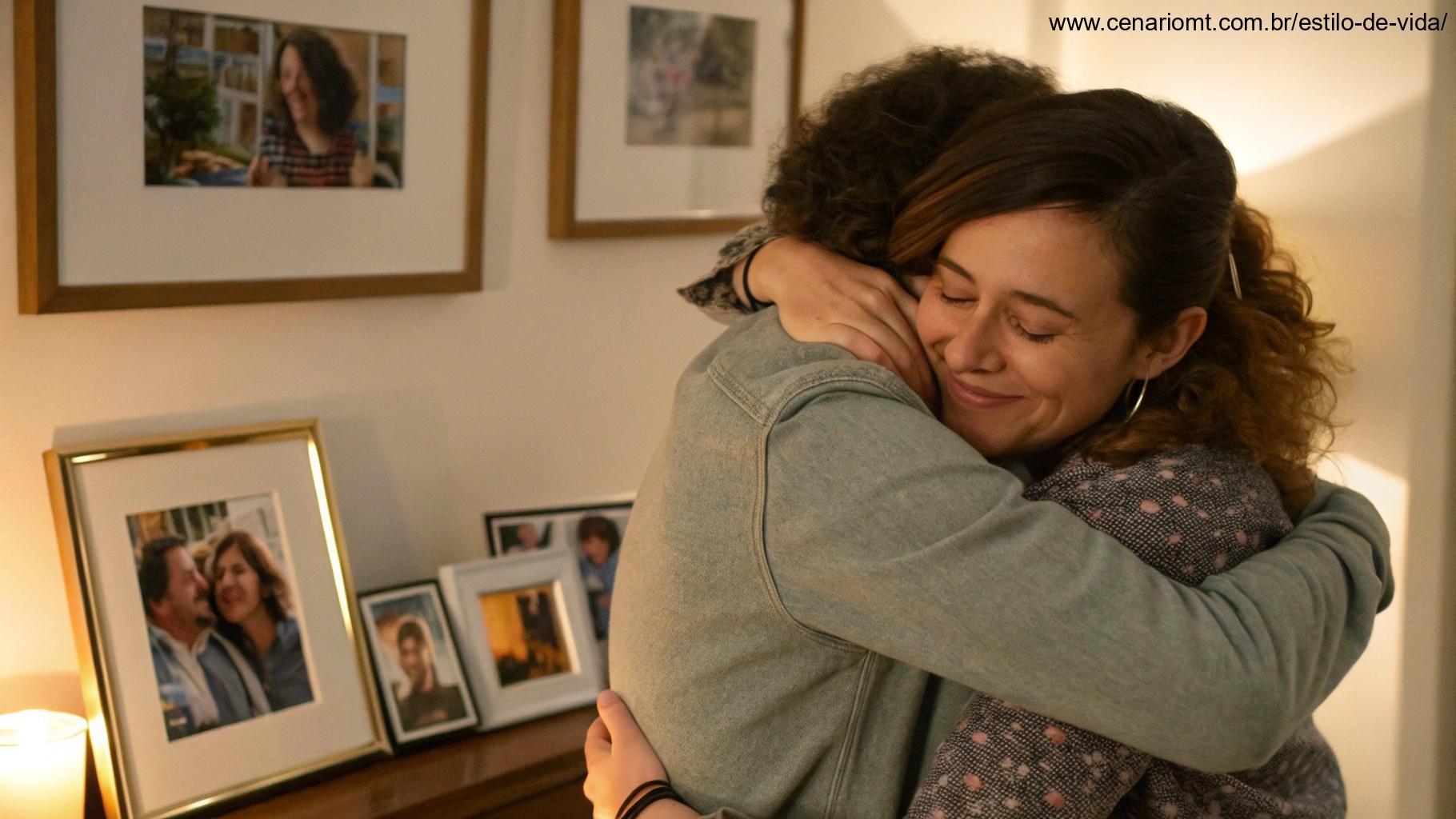 Espalhando amor e carinho em um gesto de afeto e saudade