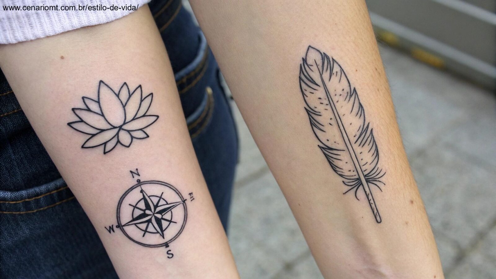 Tatuagens minimalistas com símbolos poderosos e significados profundos.