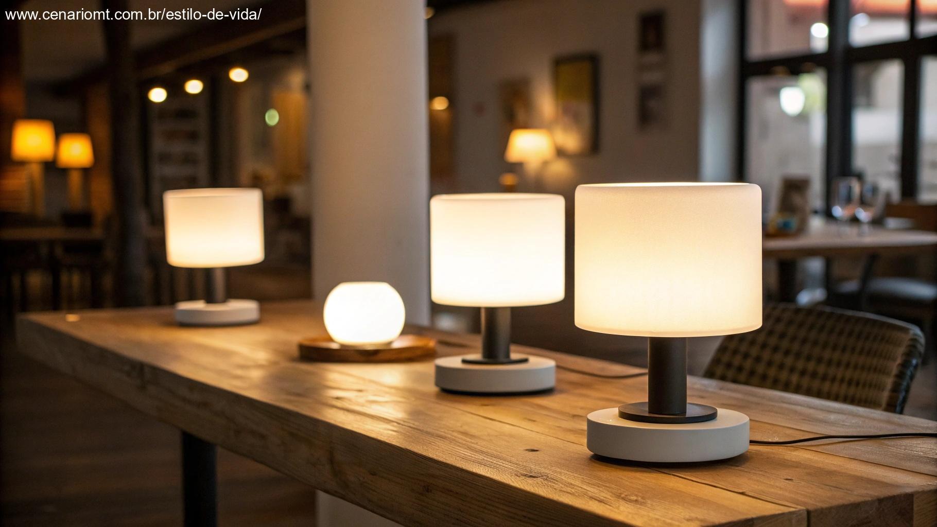 luminárias de mesa para ambientes intimistas