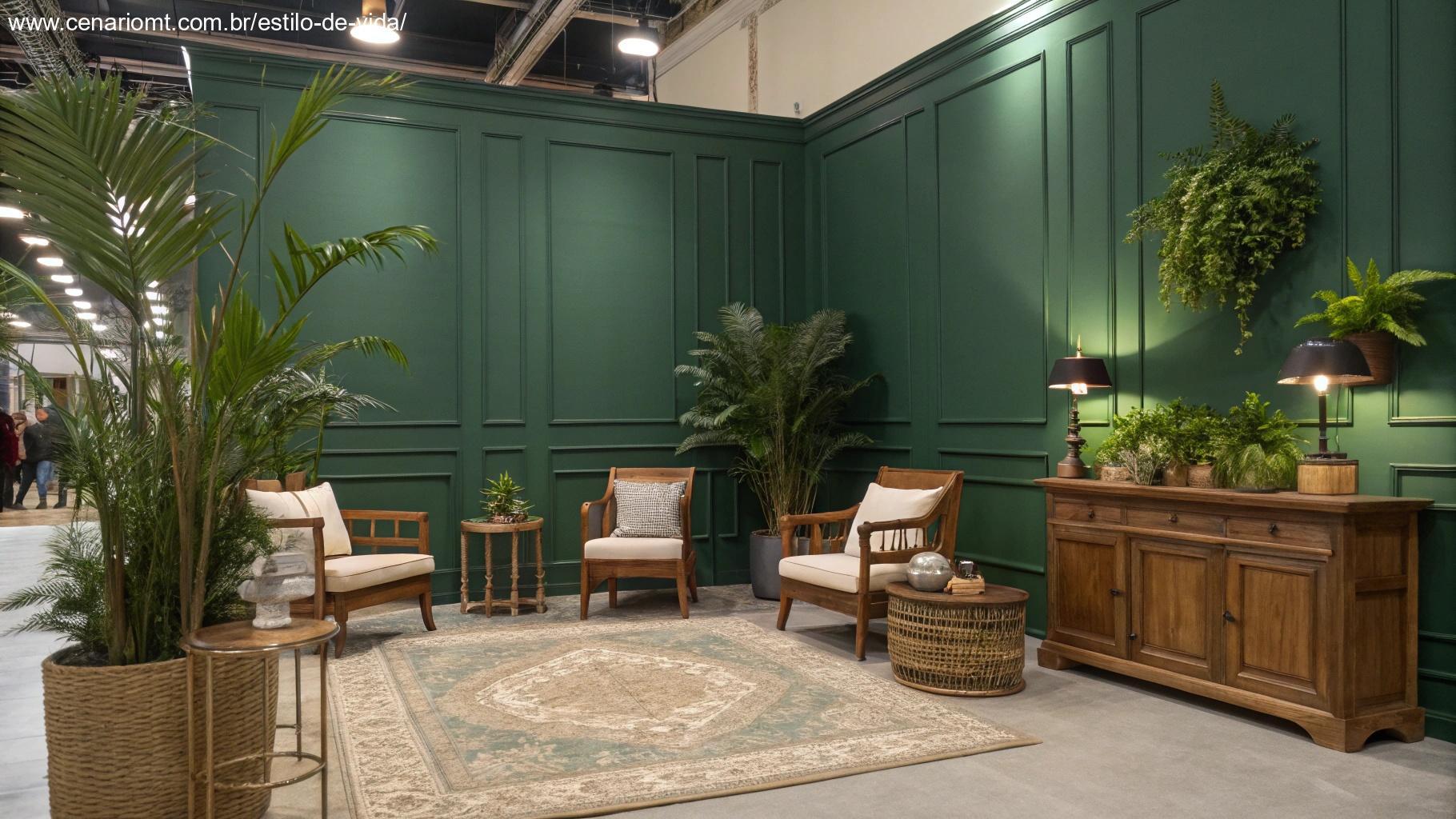 Ambiente sofisticado com paredes em Verde Musgo
