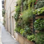 Imagem de um jardim vertical em um espaço pequeno