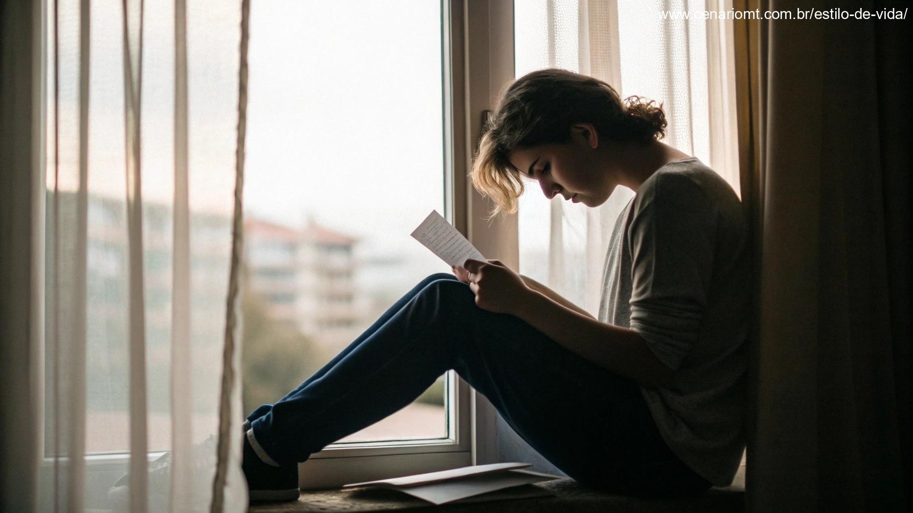 Lendo mensagens emocionantes que trazem à tona boas lembranças