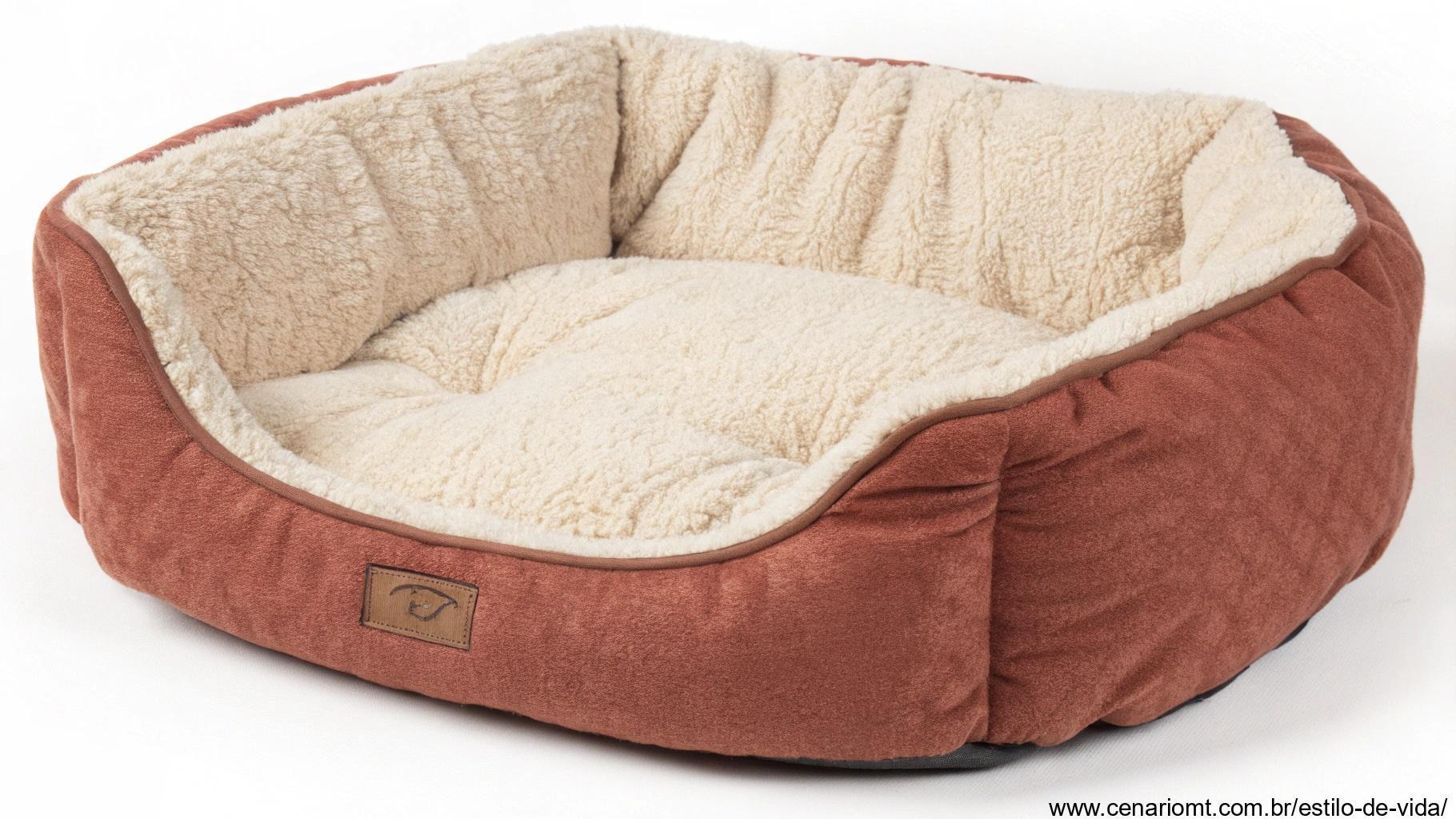 Cama aconchegante para pets em um ambiente confortável.