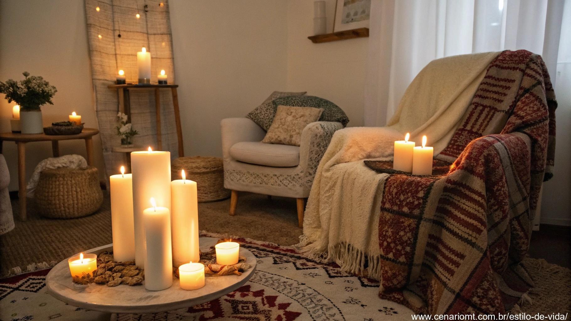 velas para um toque aconchegante
