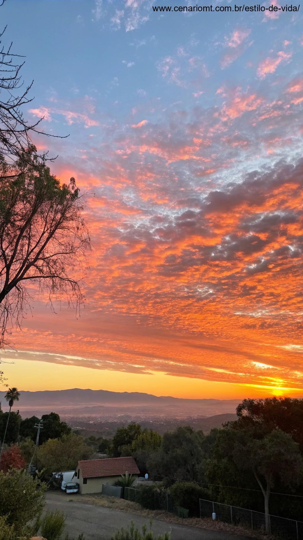 Um amanhecer vibrante, simbolizando um novo dia cheio de possibilidades.