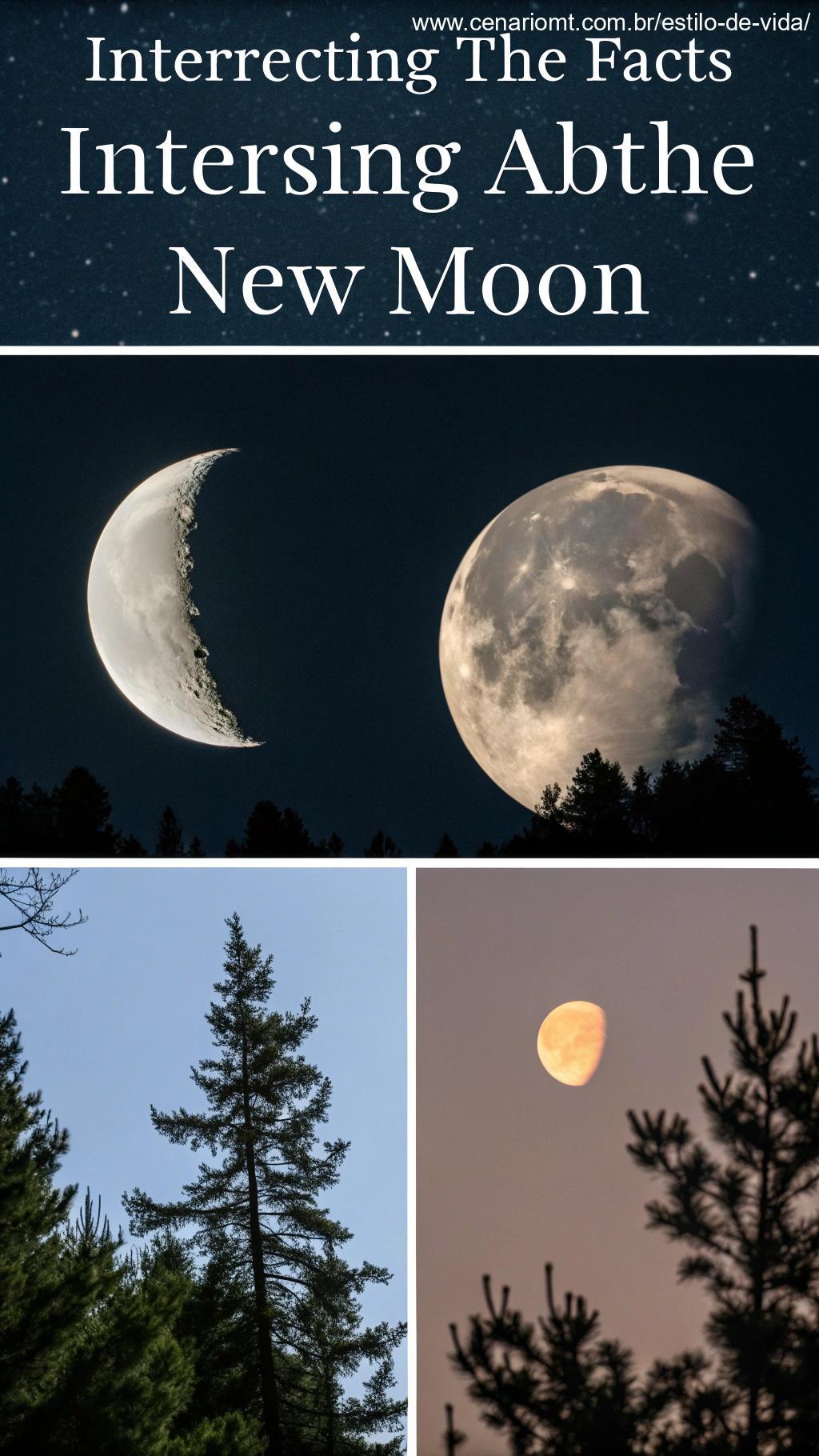 Coleção de fatos interessantes sobre a Lua Nova, ilustrados com imagens relevantes