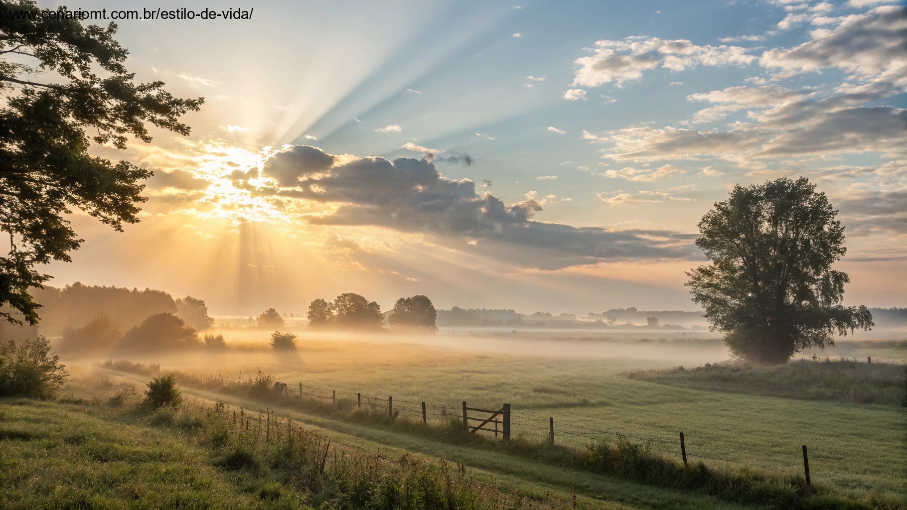 imagem de um amanhecer tranquilo, simbolizando esperança e novos começos