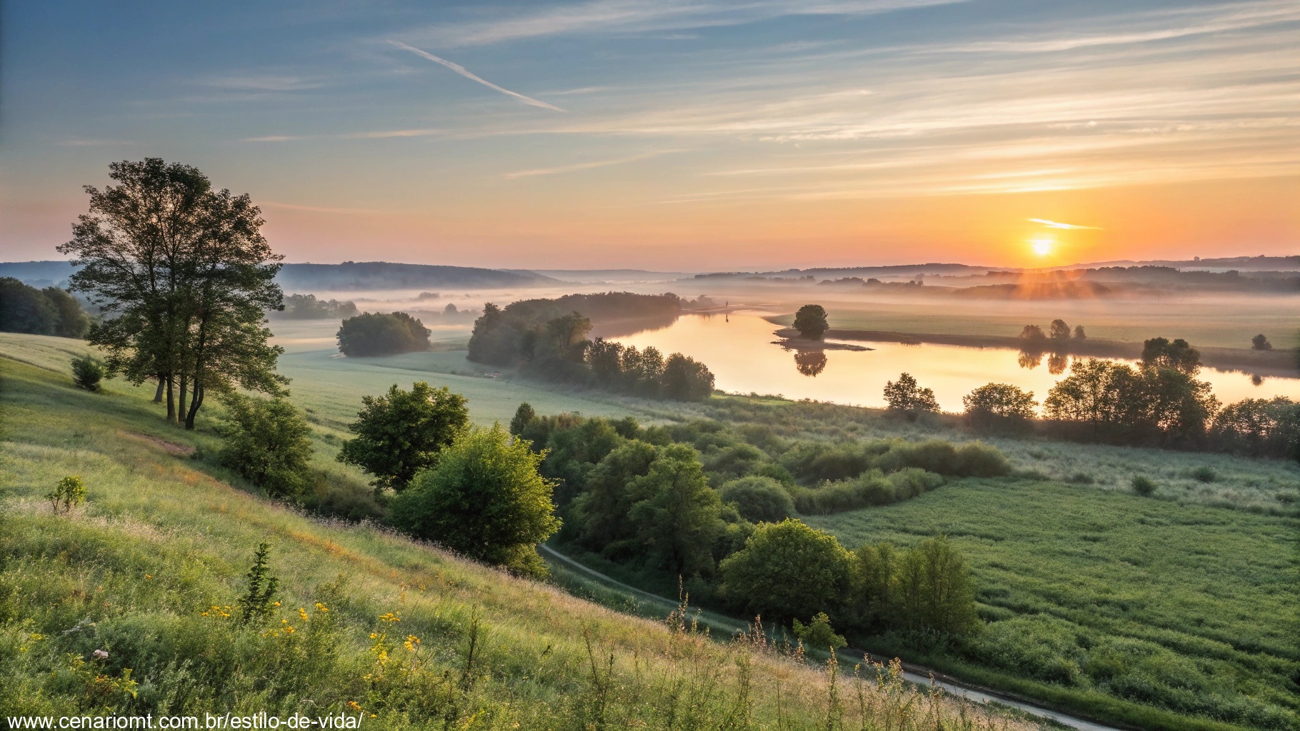 imagem de um nascer do sol inspirador para uma segunda-feira motivadora
