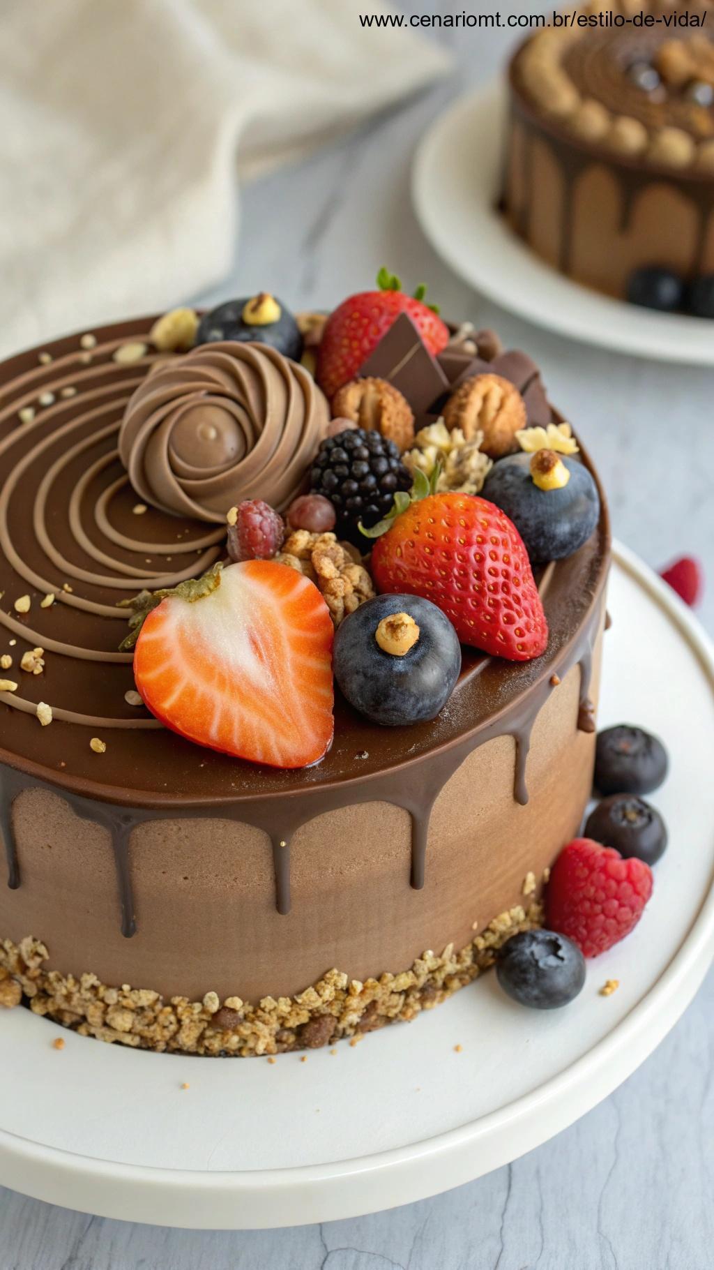Variações do bolo de chocolate trufado com sabores e coberturas criativas.