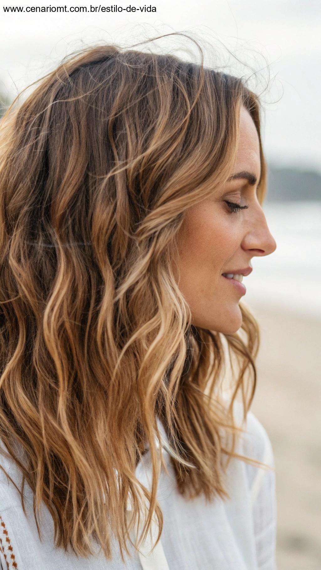 Penteado com ondas naturais