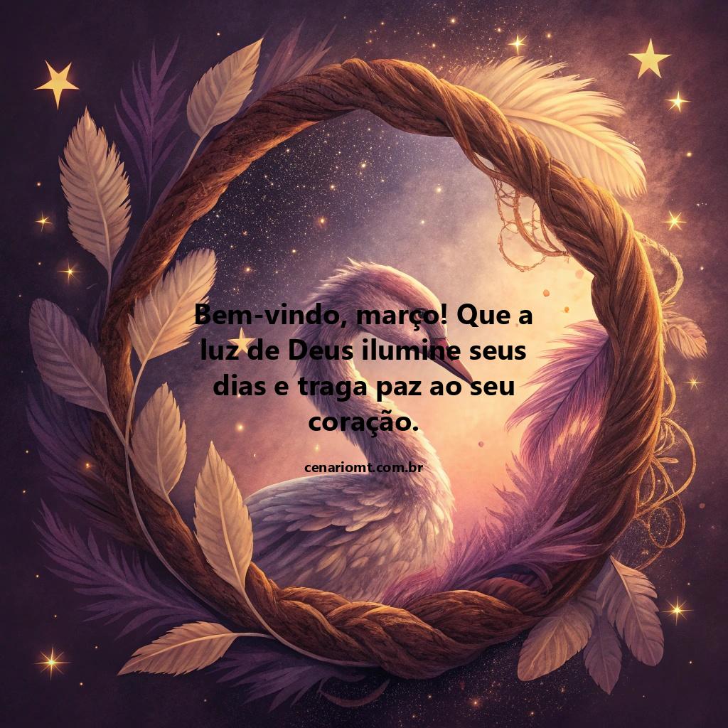 Março chegou! Que a mão de Deus esteja sobre sua vida, guiando e abençoando cada dia deste mês.
