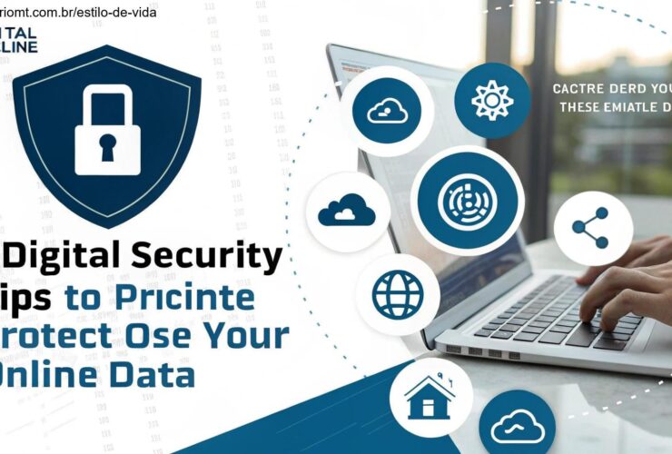 Infográfico detalhando 11 dicas de segurança digital para proteger seus dados online