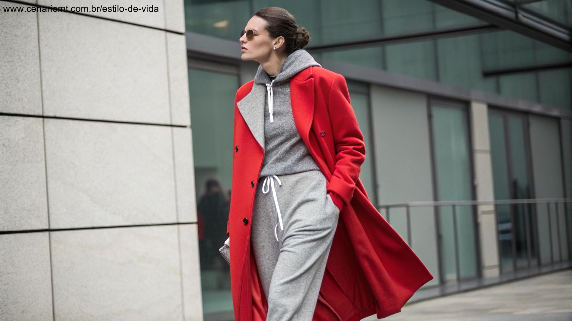 Vermelho e cinza: energia e sobriedade