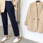 Look elegante para o trabalho, com blazer e calça de alfaiataria