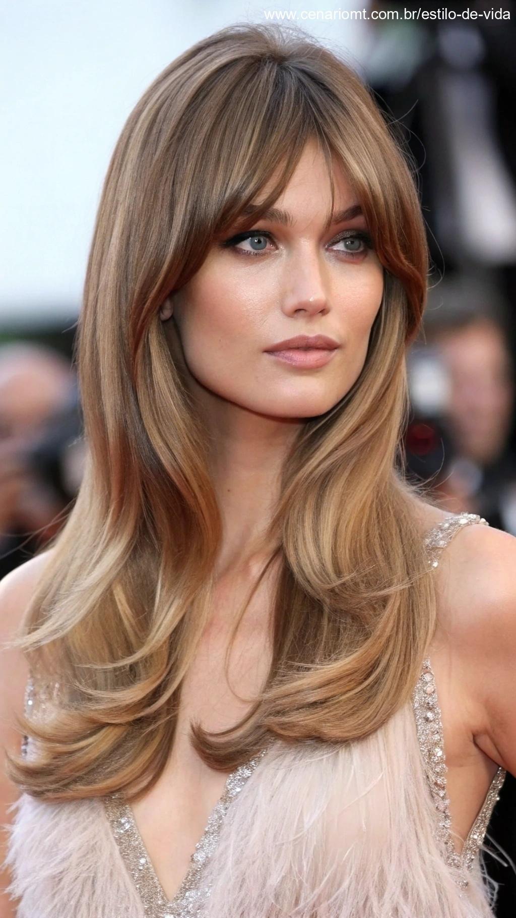 Butterfly haircut com camadas leves e volumosas
