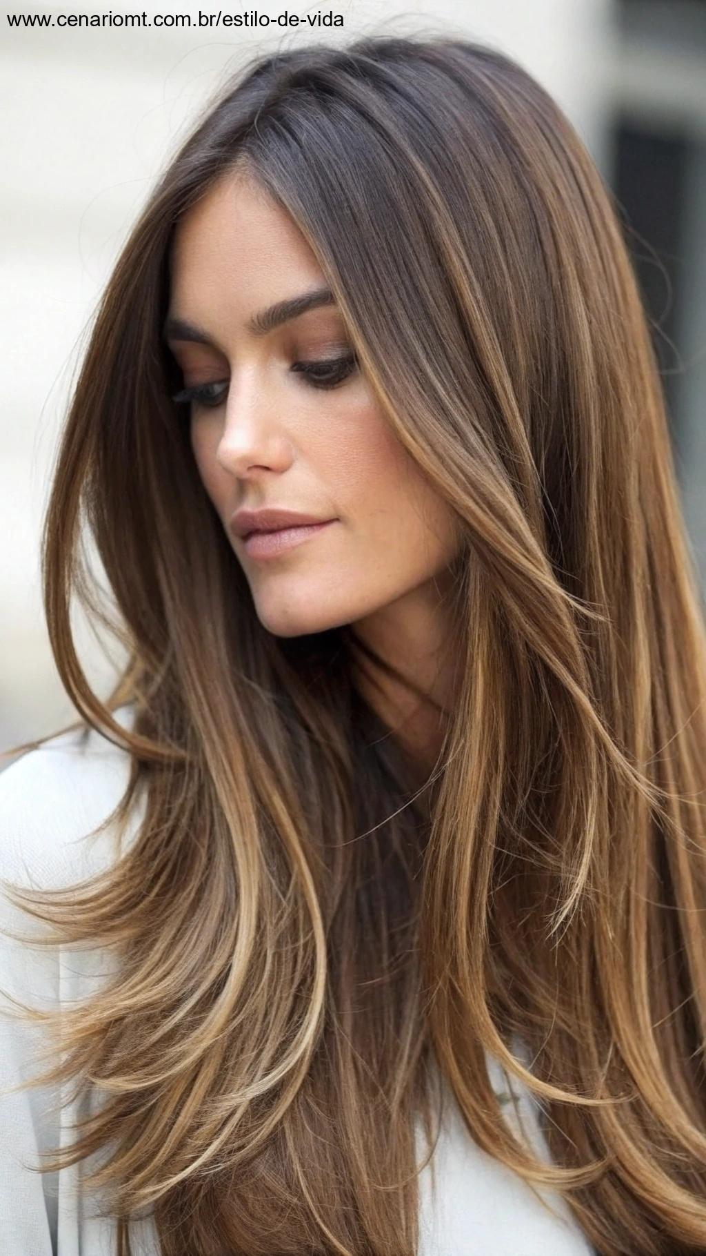 Corte longo e fluido para rosto oval