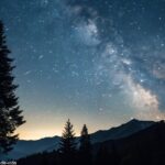 Céu noturno sereno representando a Lua Nova, sem a presença da Lua, apenas estrelas brilhantes.