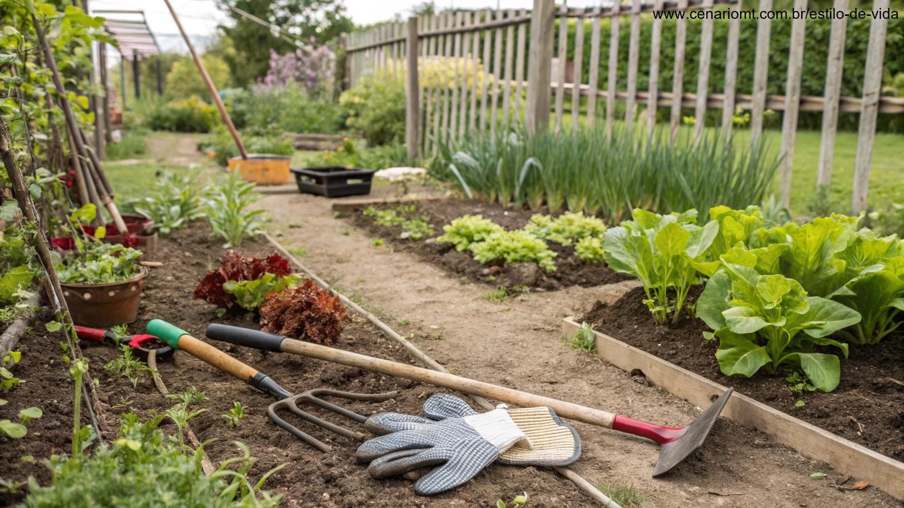 Manutenção de jardim com cuidados para evitar fungos a longo prazo.