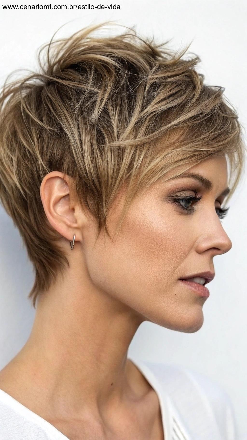 Pixie texturizado com camadas leves