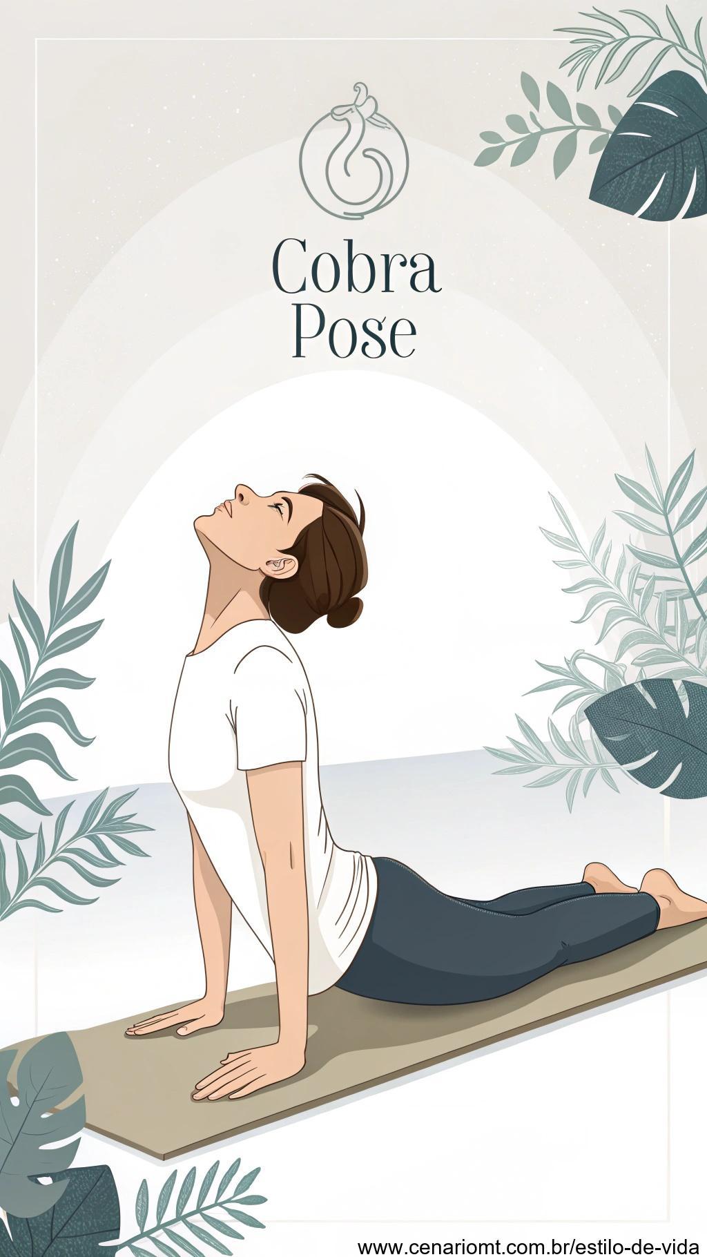 Postura da cobra com pessoa em uma posição relaxada.