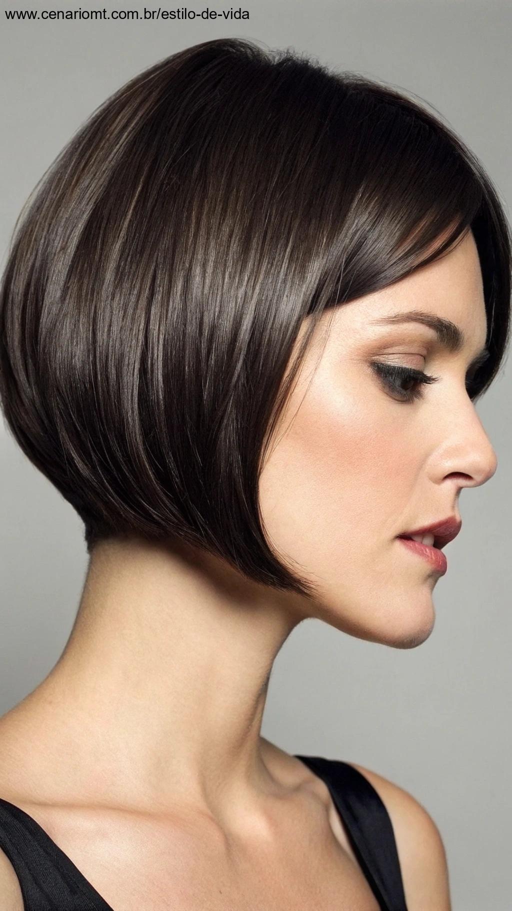 Estilo moderno de corte bob curto que combina com qualquer formato de rosto