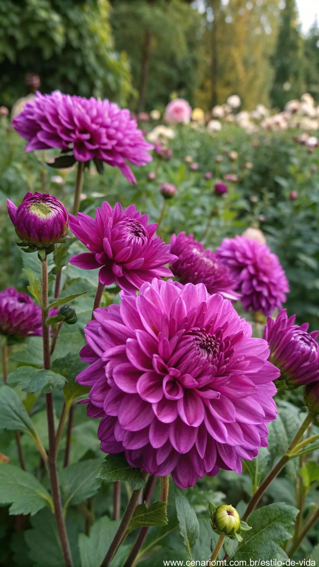 crisântemo roxo em flor