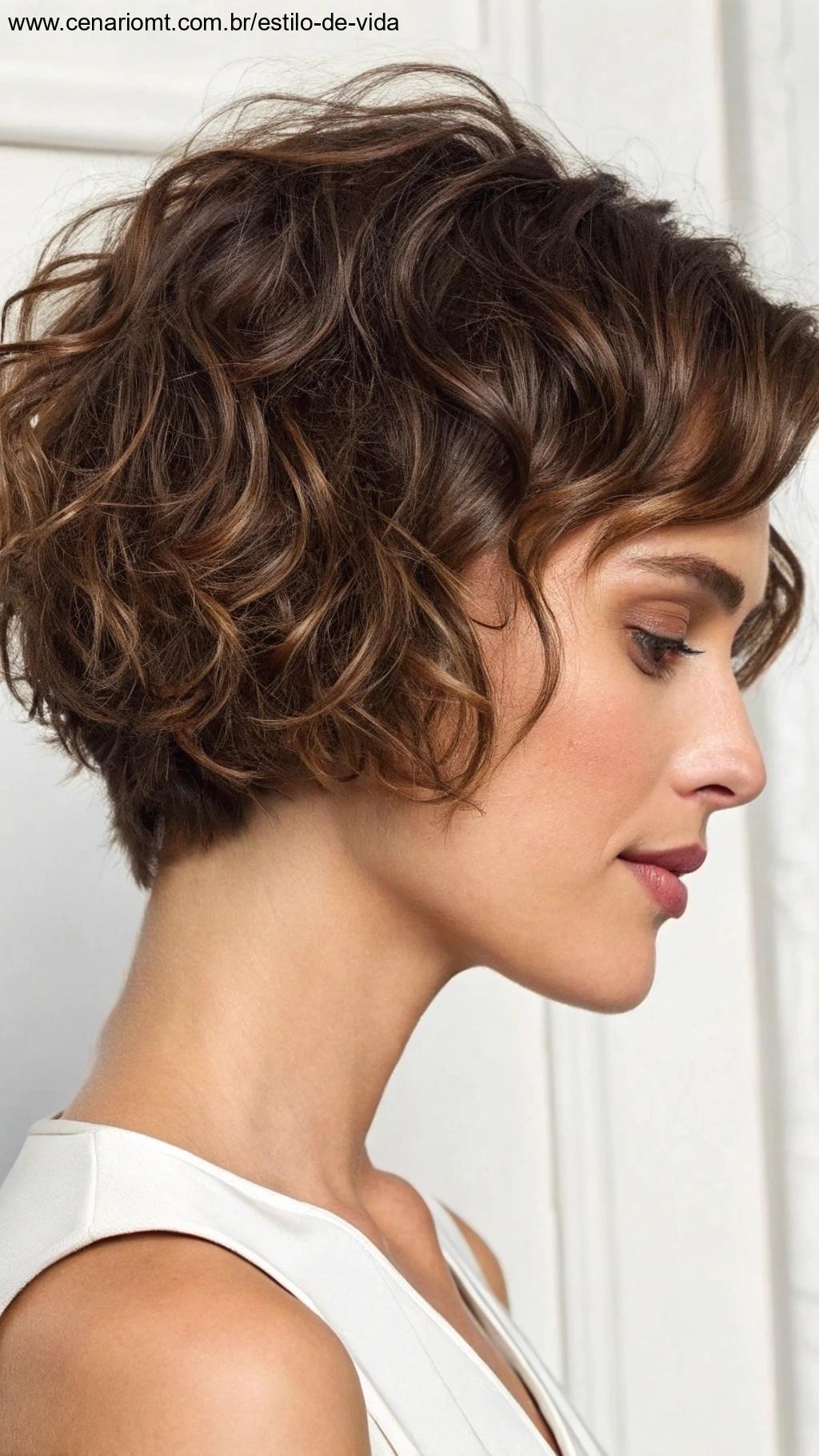 Corte bob curto adequado para diferentes texturas de cabelo
