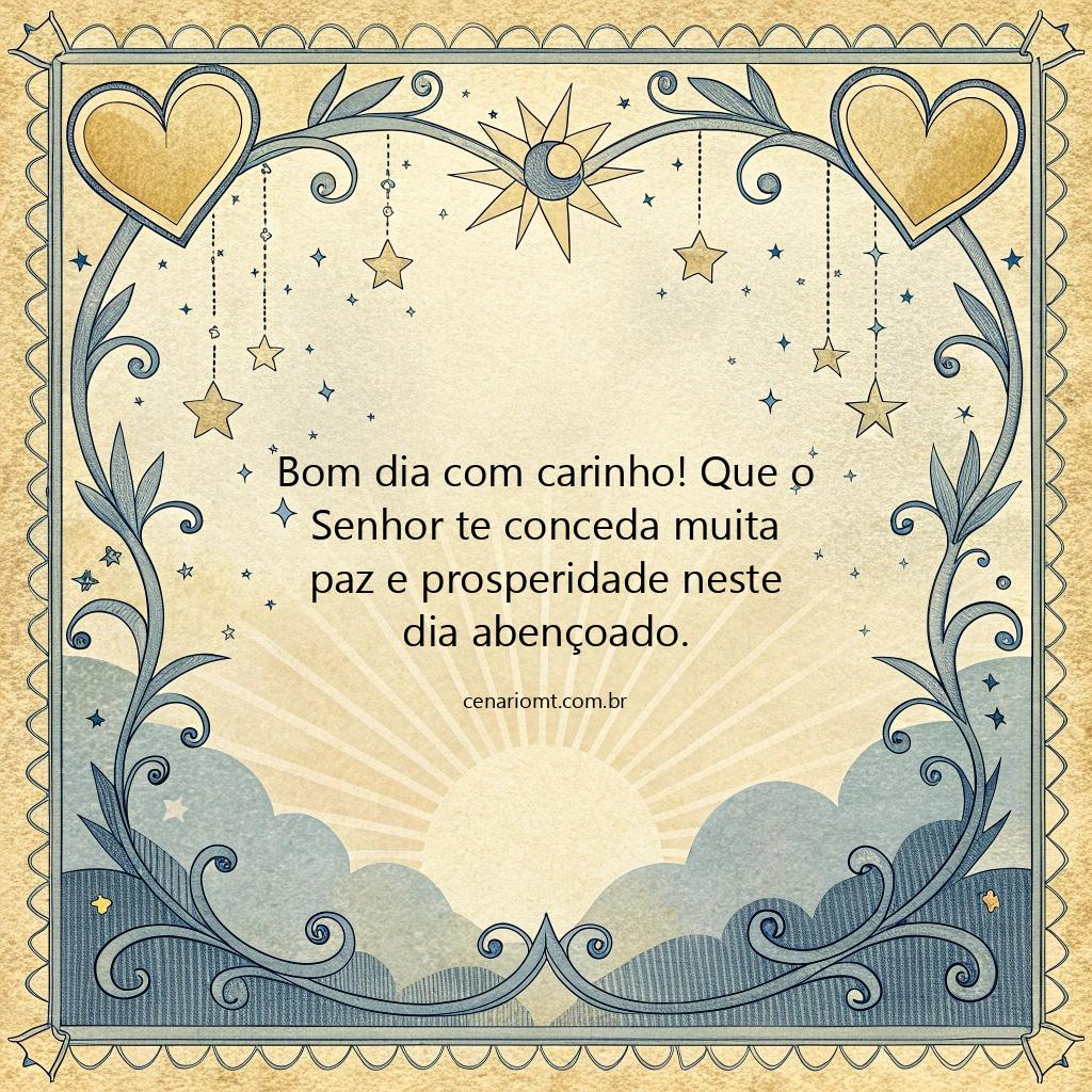 Bom dia! Que o amor de Deus transforme cada instante deste dia em uma bênção.