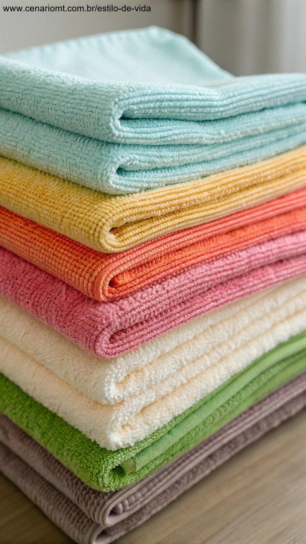 Panos de microfibra autolimpantes de várias cores