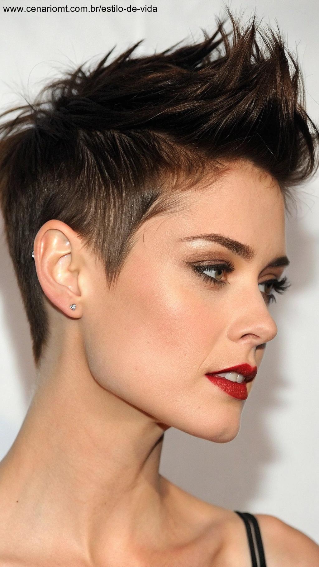 Pixie cut assimétrico