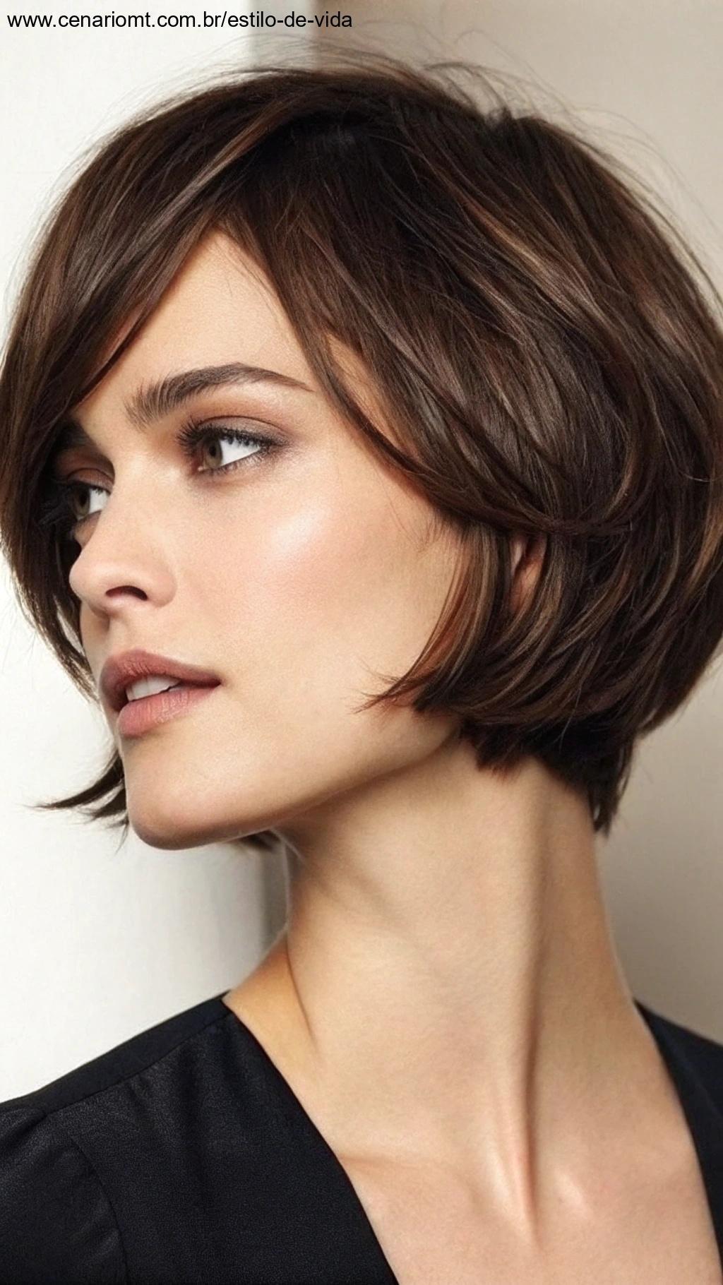 Corte bob curto versátil para todos os tipos de rosto