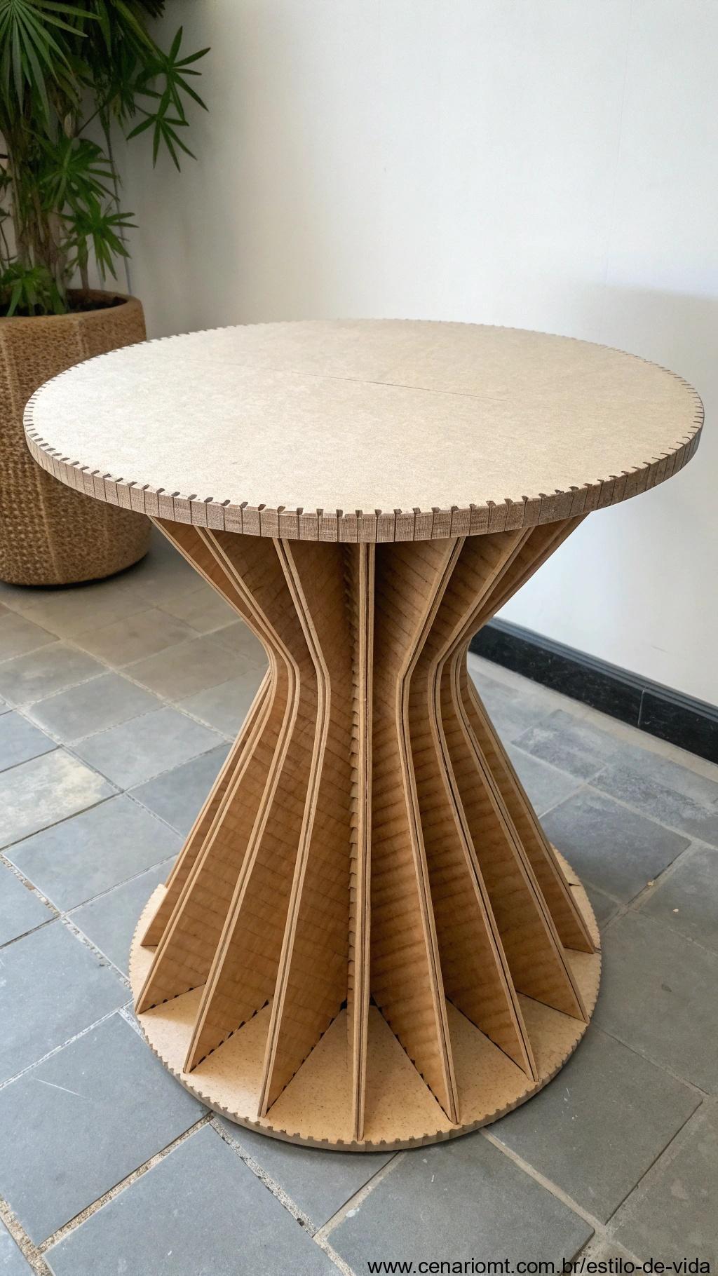 Mesa de centro de papelão