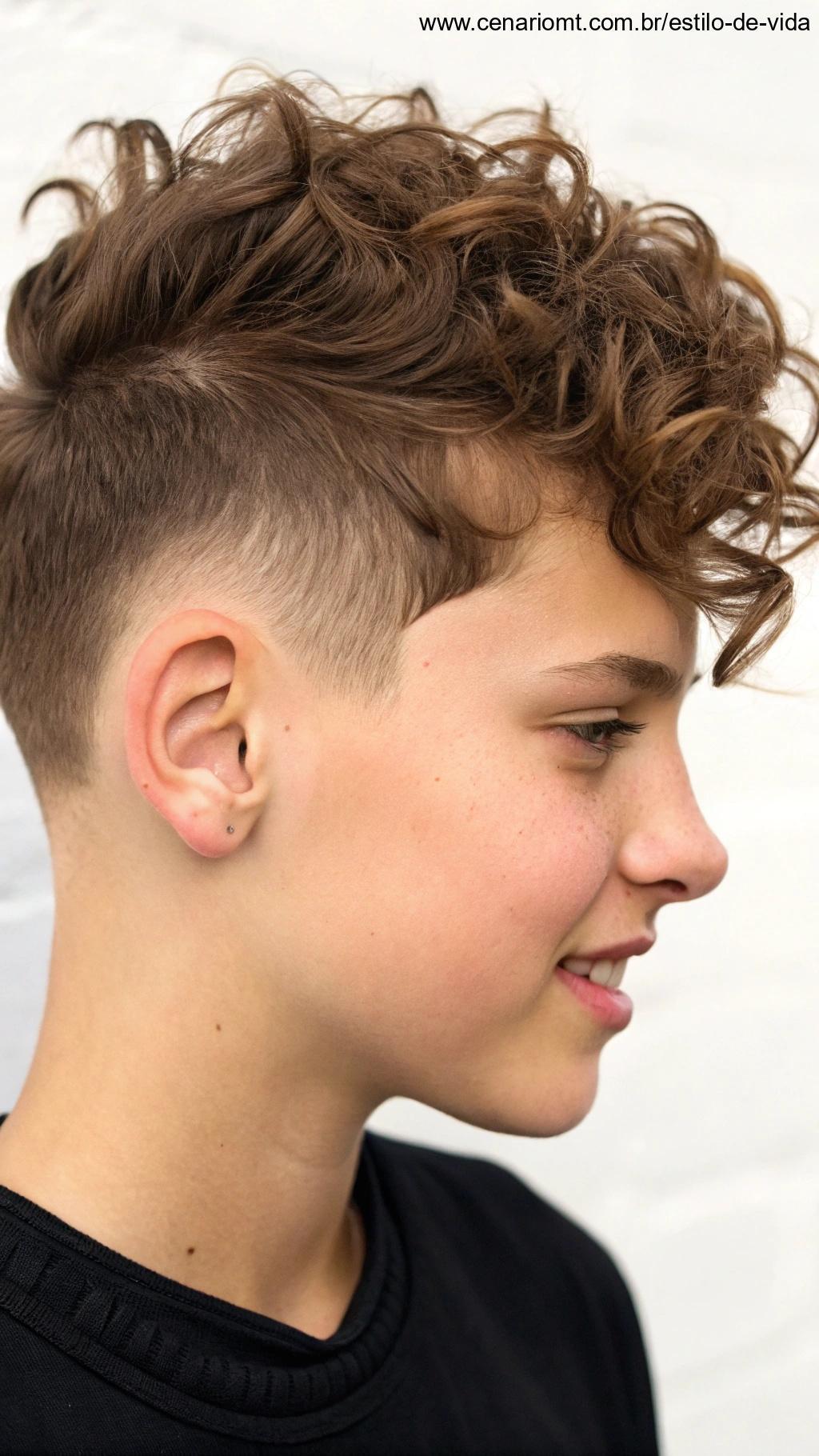 Corte bob com pontas desfiadas e levemente cacheadas nas pontas.