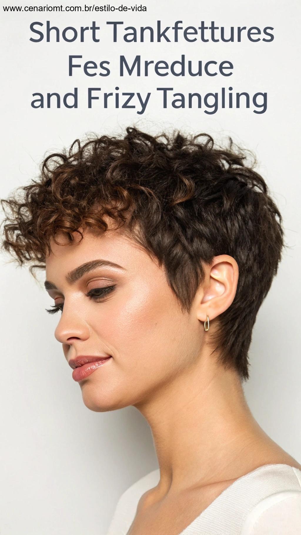 Menos frizz e embaraços com cortes de cabelo curtos, mostrando texturas fáceis de cuidar.