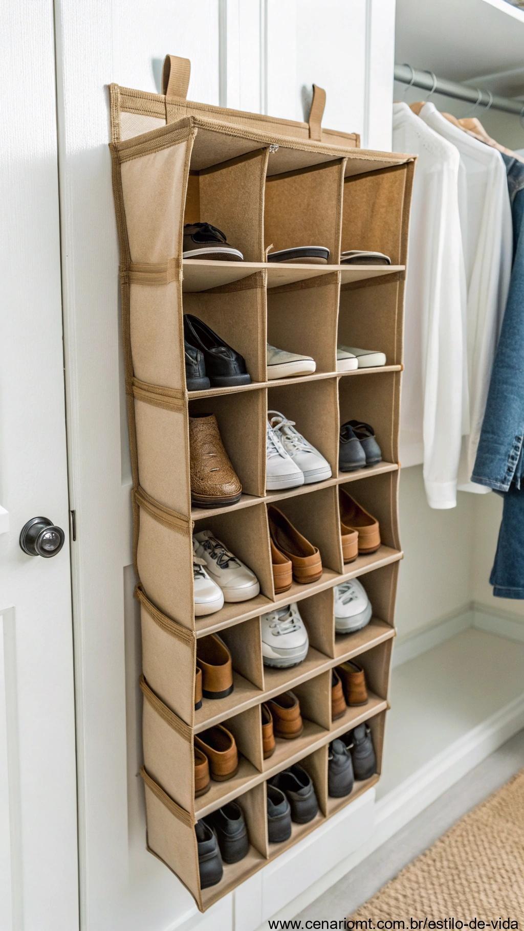 Organizador de sapatos.