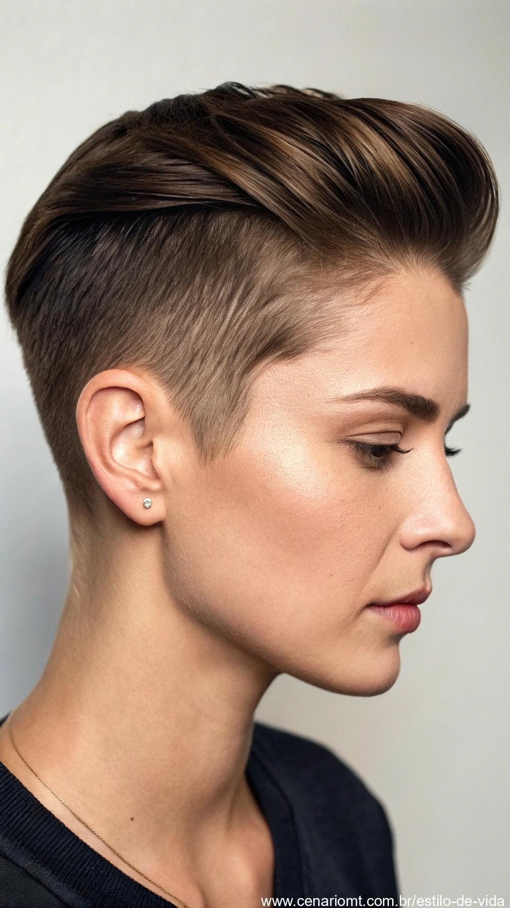 A durabilidade do corte de cabelo curto, mantendo o formato por mais tempo.