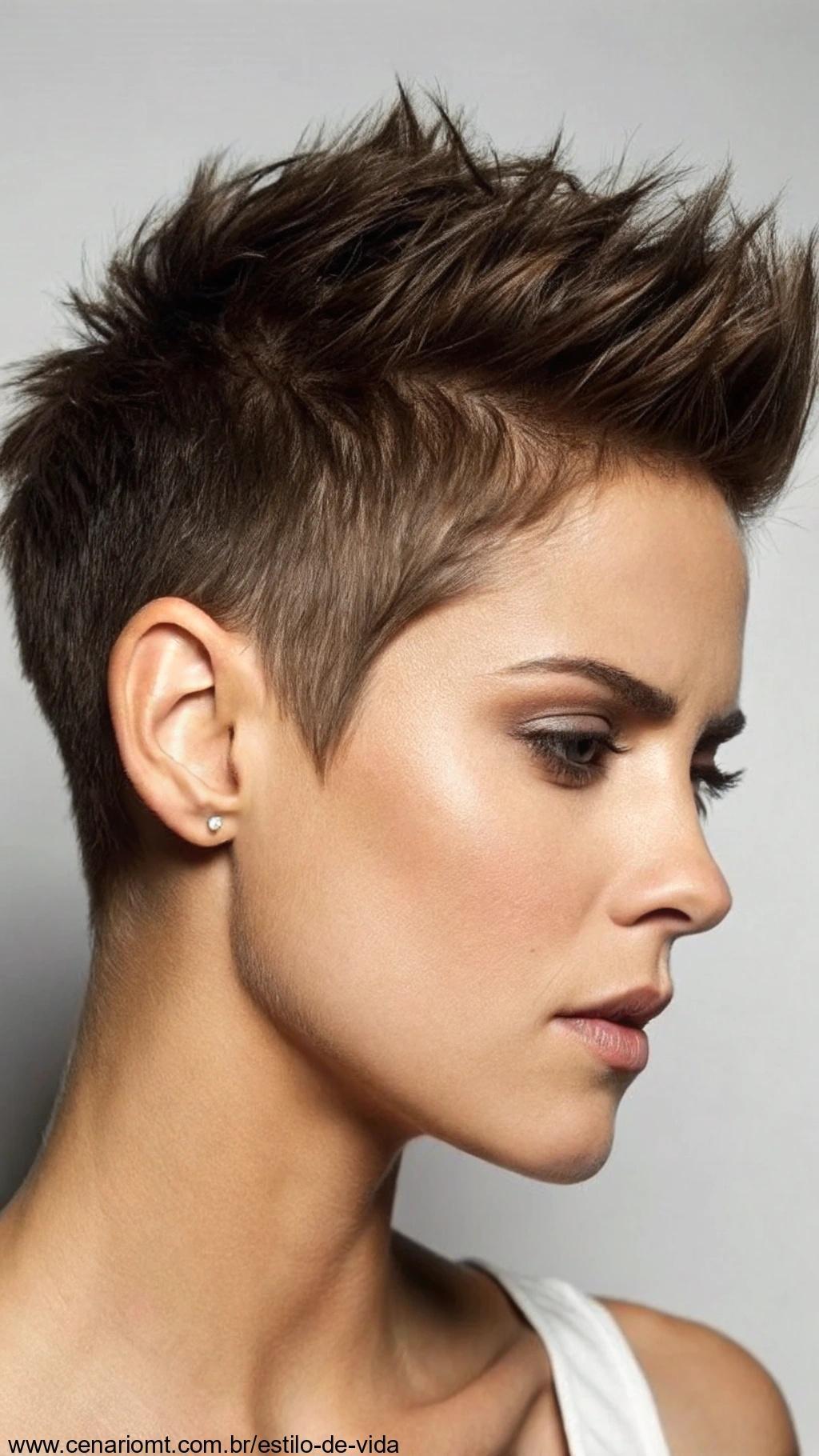 Pixie super curto, ousado e arrojado.
