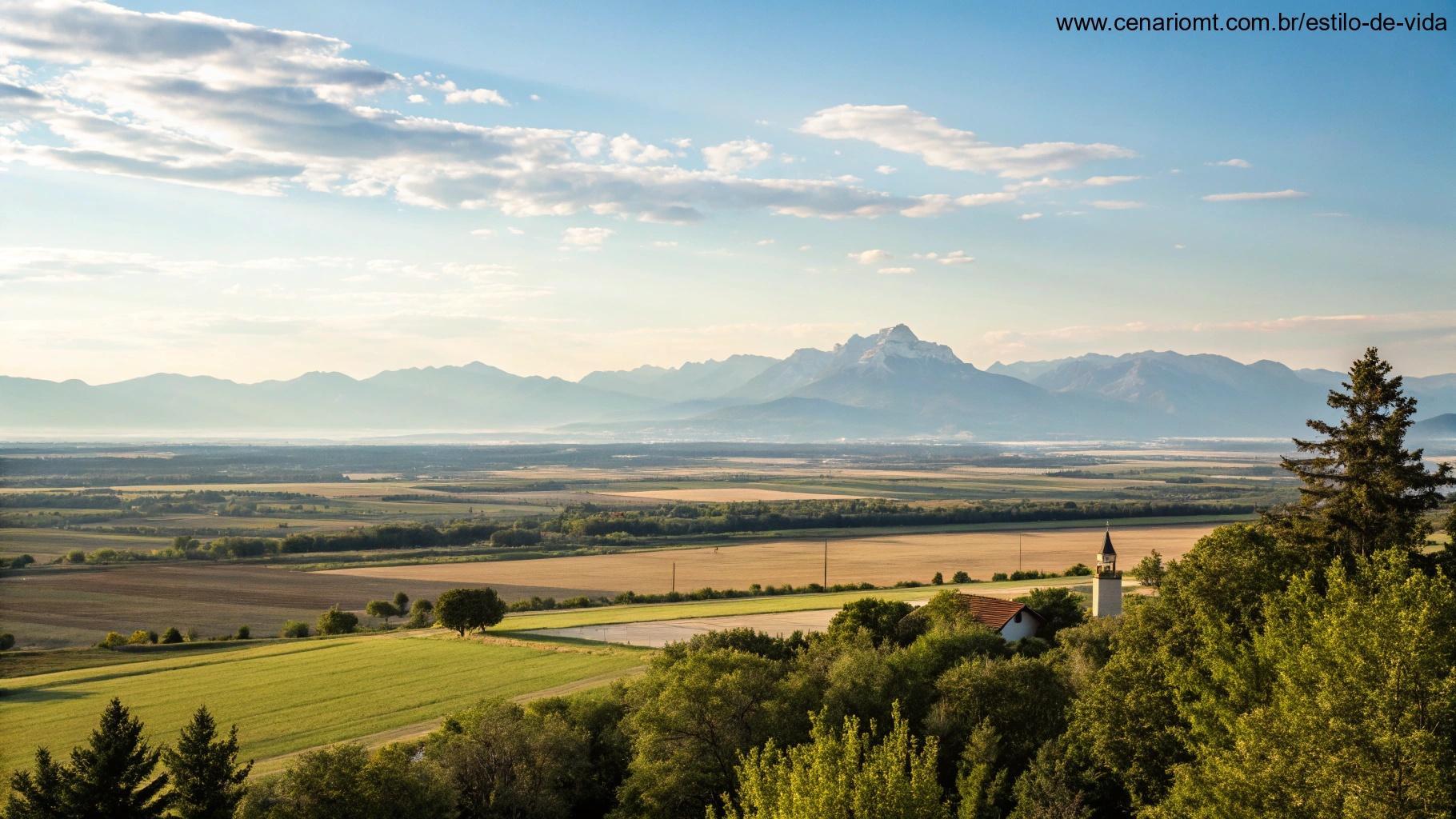 Vista serena de um campo aberto, simbolizando a confiança em Deus.