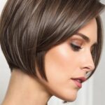Corte de cabelo curto feminino, estilo moderno e sofisticado.