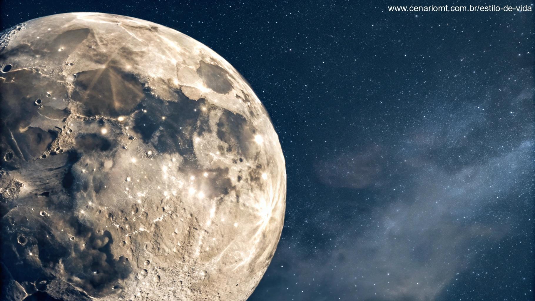 Características da Lua Gibosa Crescente