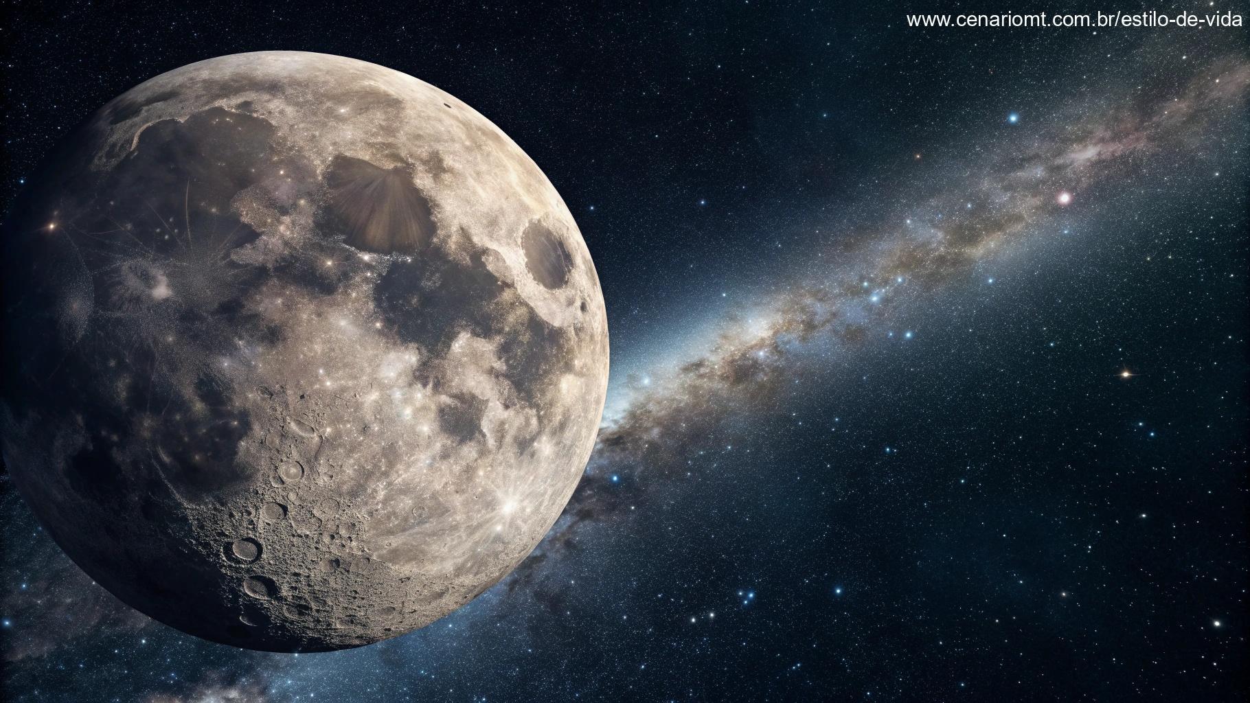 Imagem ilustrativa da Lua Minguante com detalhes curiosos sobre sua fase.