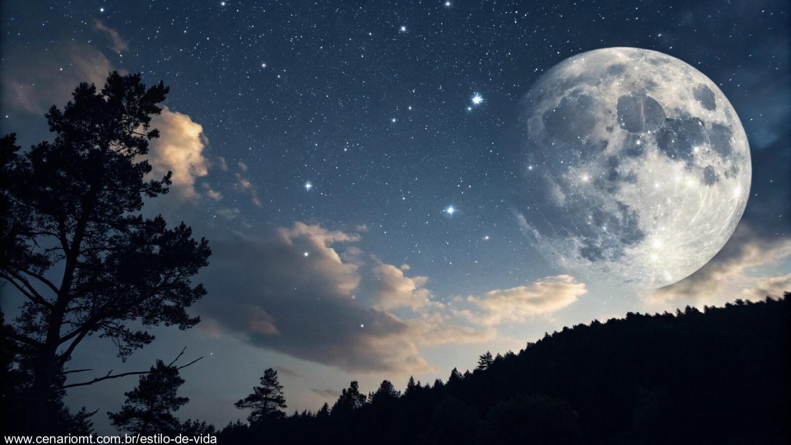 Fase da Lua hoje, segunda-feira 03/03/2025, com detalhes realistas