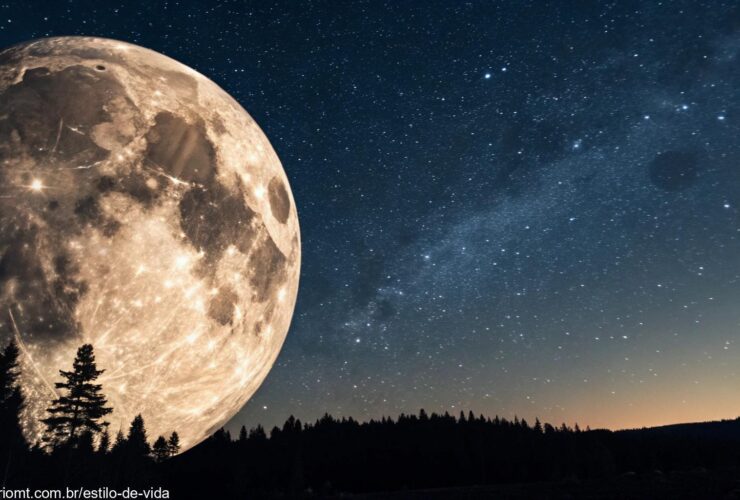 Imagem realista da lua na fase atual em 10 de março de 2025.