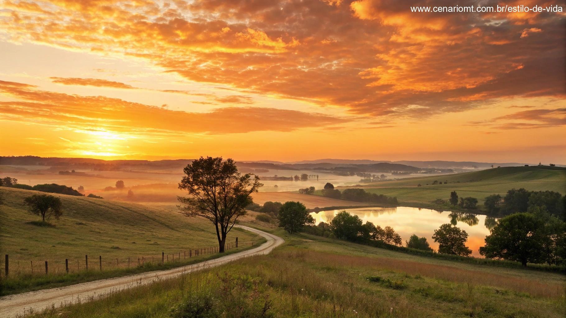 imagem de um amanhecer tranquilo com cores vibrantes simbolizando novos começos