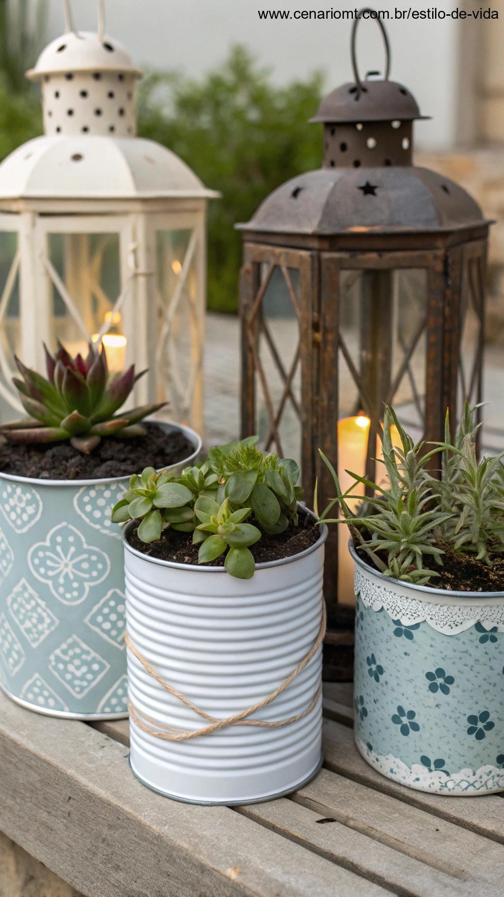 Criações sustentáveis e inspiradoras feitas com latas recicladas.
