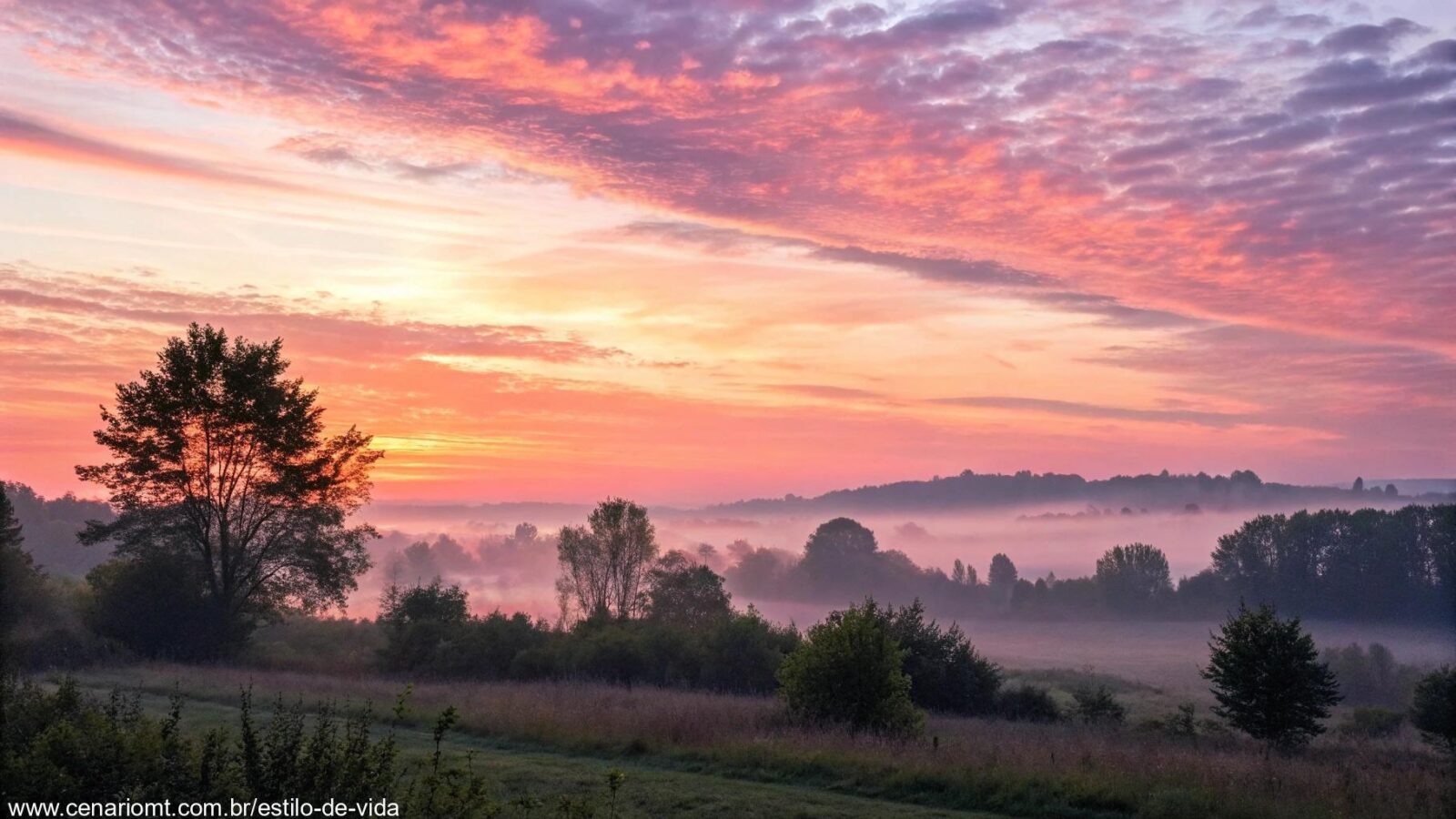 Imagem tranquila e inspiradora de um amanhecer com cores suaves, simbolizando o início de um novo dia na sexta-feira, 28 de março de 2025.